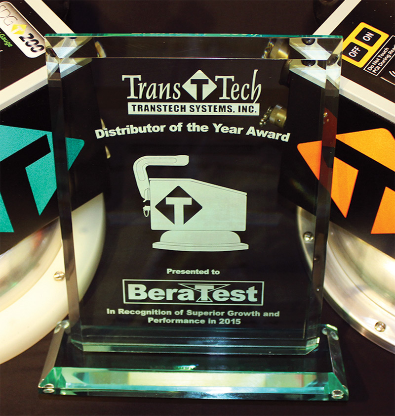 TransTech Systems distributor of the year award given to Beratest