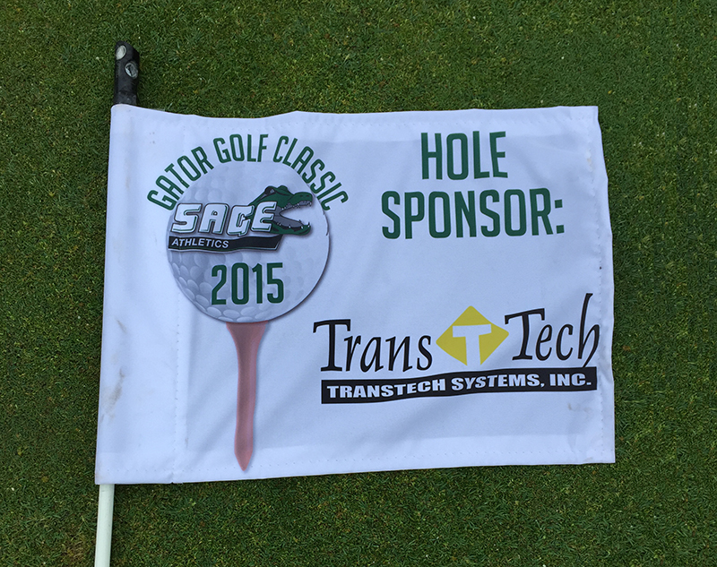 Sage Golf Flag with TransTech Logo